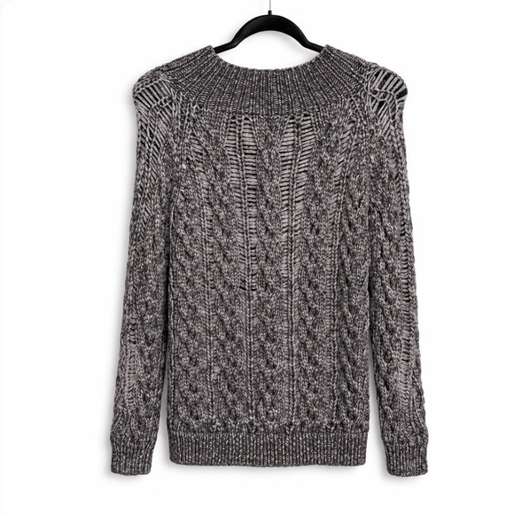 PORTS 1961 Mohair Blend Cable Knit Sweater XS Luxury Designer $780